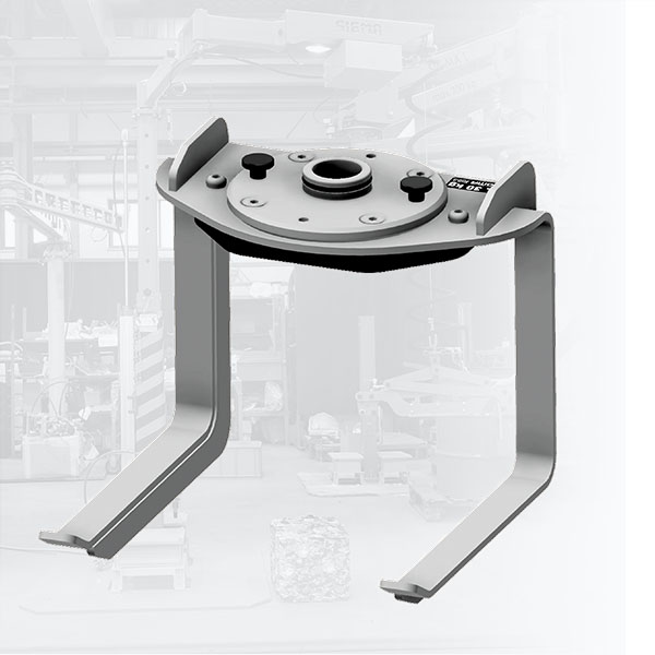 Industrial manipulator's fork-style gripper for pallets