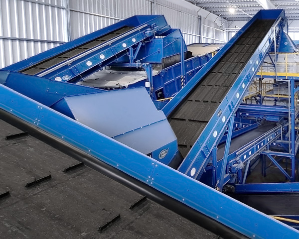 belt conveyors for waste sorting 