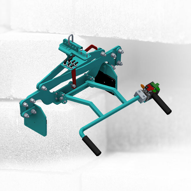 Industrial manipulator's self-locking gripper for concrete blocks